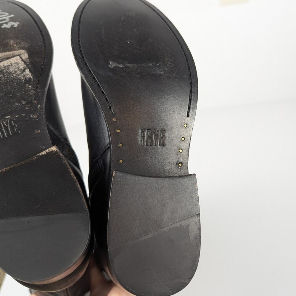 Frye Black Melissa Button Inside Zip Leather Ridi… - image 7